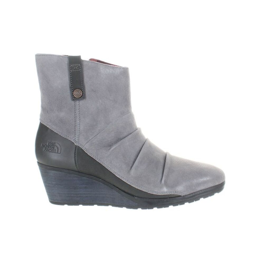 The North Face Womens Bridgeton Wedge Zip Gray Ankle Boots Size 10 Medium (B, M)